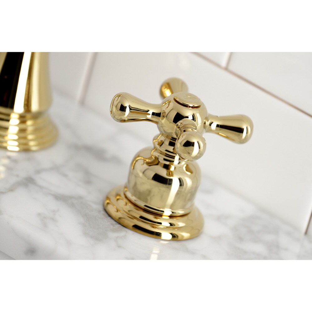 Robinet de salle de bain américain/classique à 2 poignées de 8 pouces en laiton poli