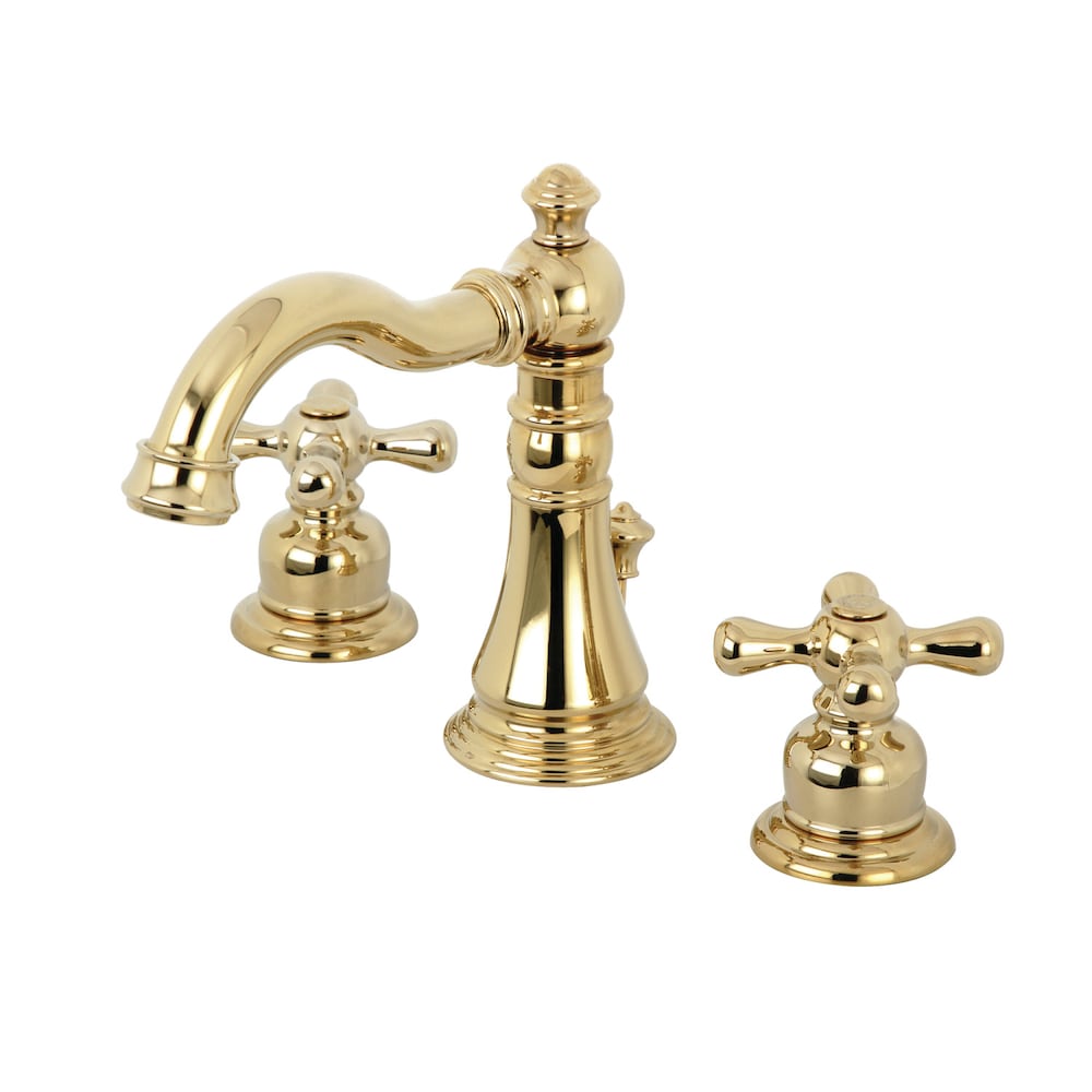 Robinet de salle de bain américain/classique à 2 poignées de 8 pouces en laiton poli