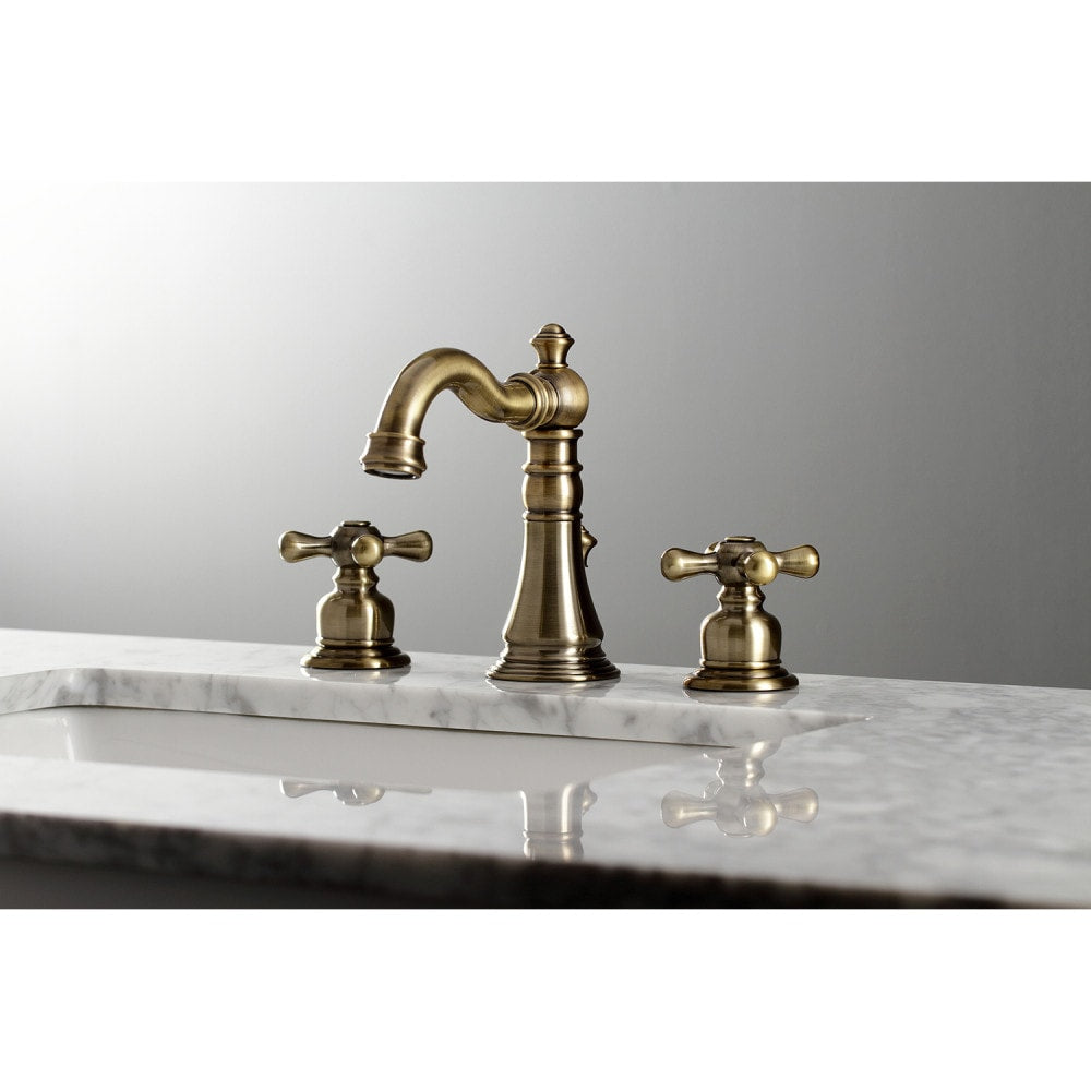 Robinet de salle de bain à 2 poignées de 8 pouces de style classique américain en laiton antique