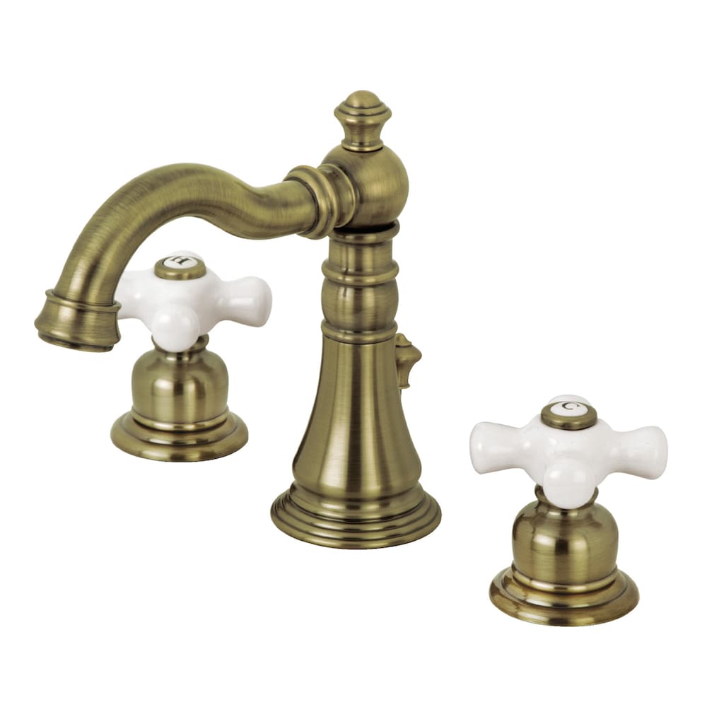 American Classic 8 inch Widespread 2-Handle Bathroom Faucet in Antique/Brass