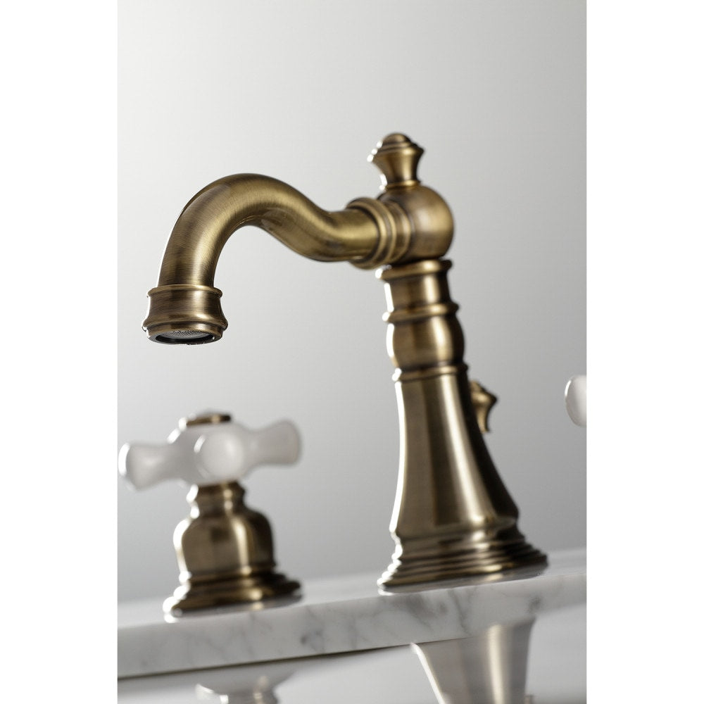 American Classic 8 inch Widespread 2-Handle Bathroom Faucet in Antique/Brass