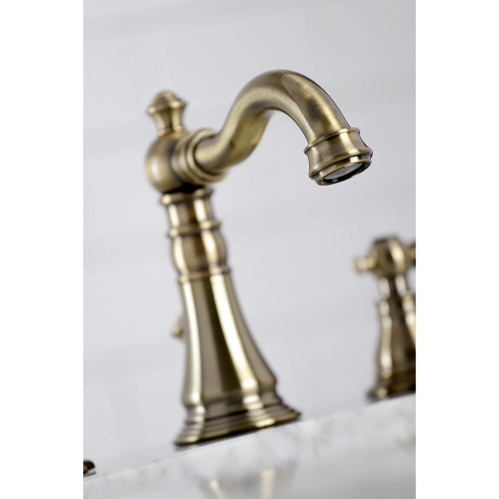 Duchesse - Robinet de salle de bain classique à 2 poignées de 8 pouces en laiton antique