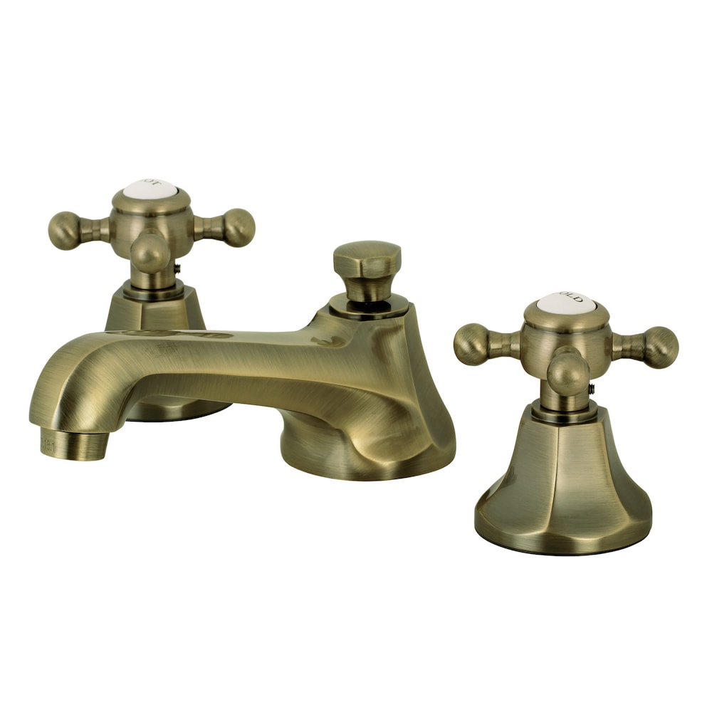 Robinet de salle de bain à 2 poignées de 8 pouces de style métropolitain en laiton antique