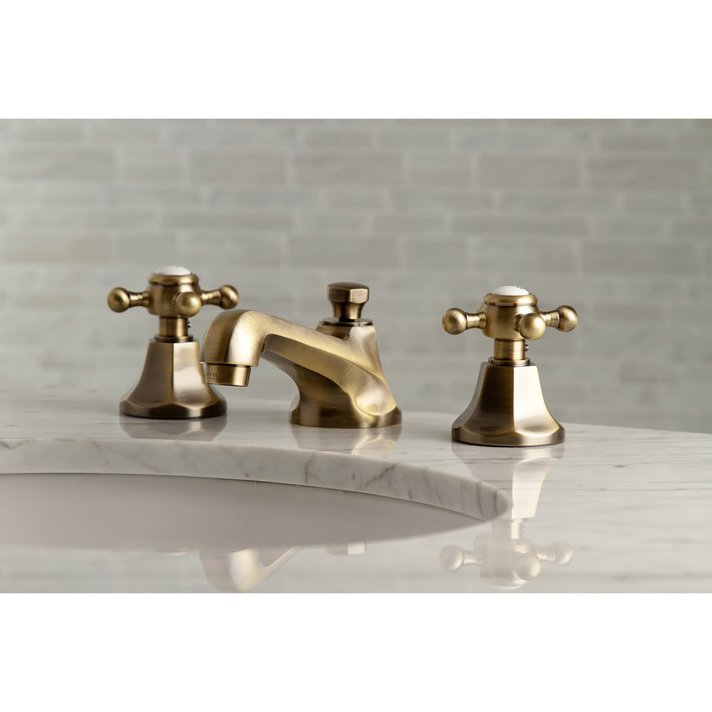Robinet de salle de bain à 2 poignées de 8 pouces de style métropolitain en laiton antique