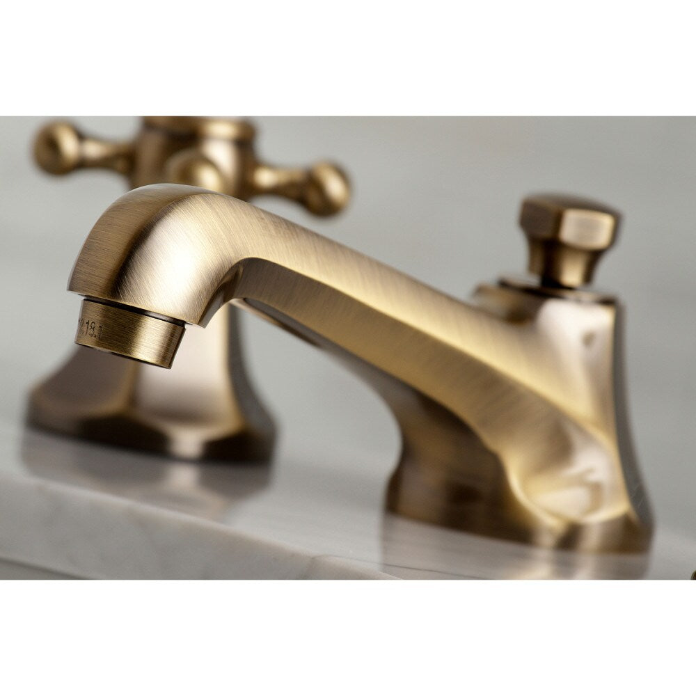 Robinet de salle de bain à 2 poignées de 8 pouces de style métropolitain en laiton antique