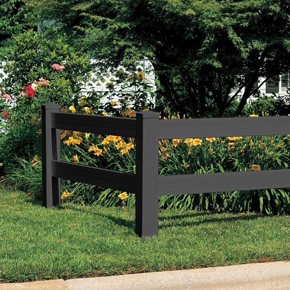 5 in. x 5 in. Black Vinyl Pyramid Post Top