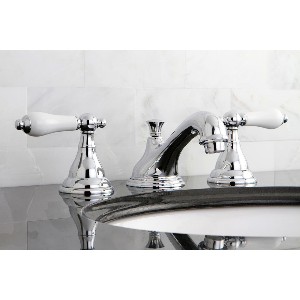 Robinet de salle de bain à 2 poignées en porcelaine Royale de 8 pouces en chrome