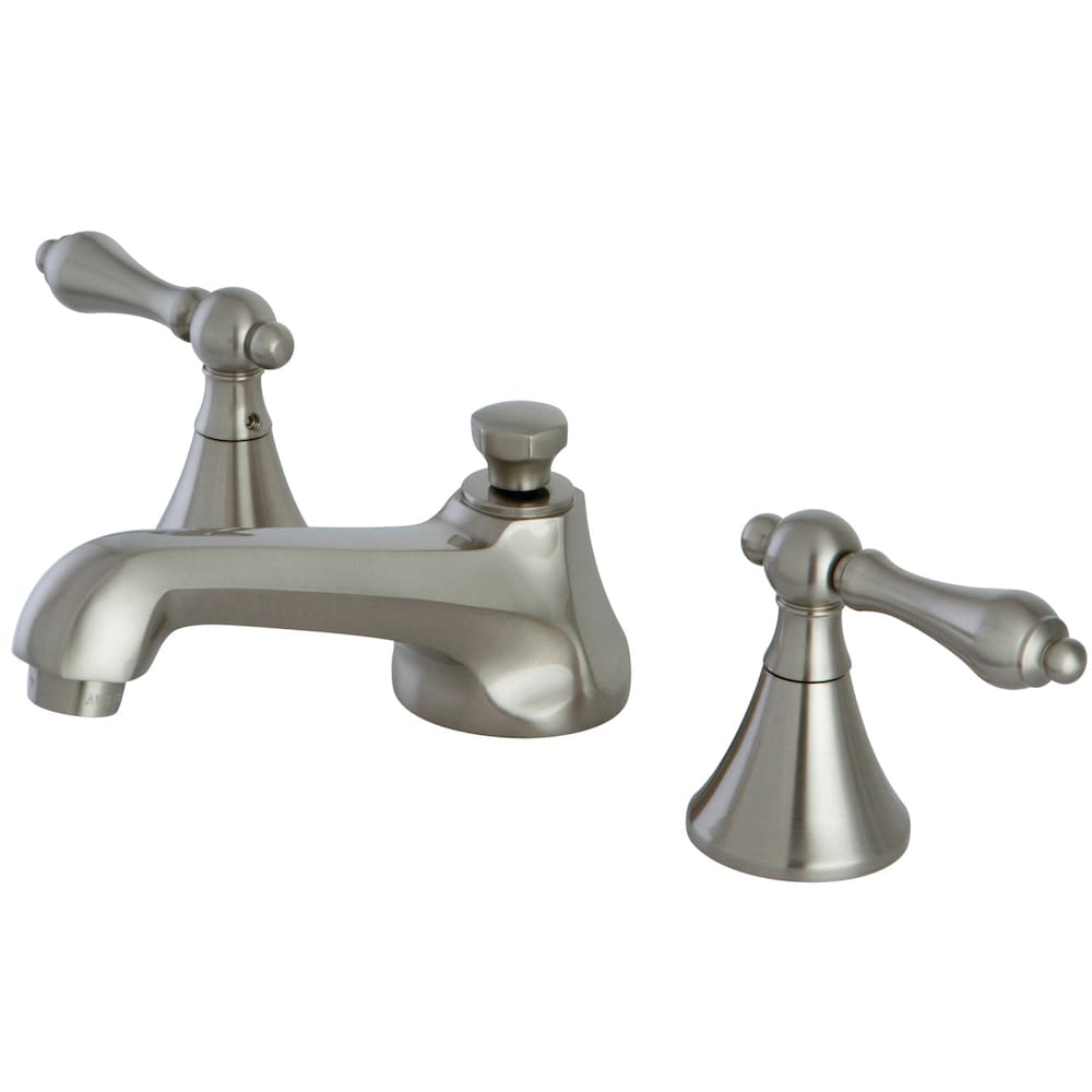 Modern 8 inch Widespread 2-Handle Bathroom Faucet in Brushed Nickel