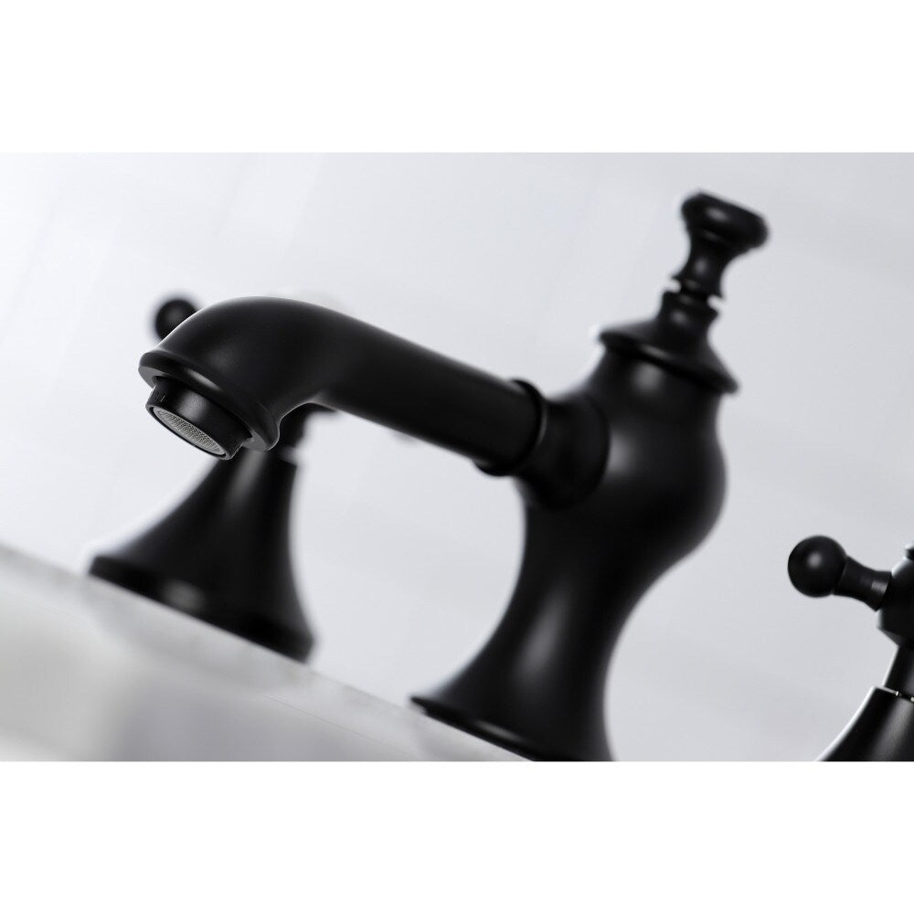 Robinet de salle de bain à 2 poignées de 8 pouces de style campagnard anglais en noir mat