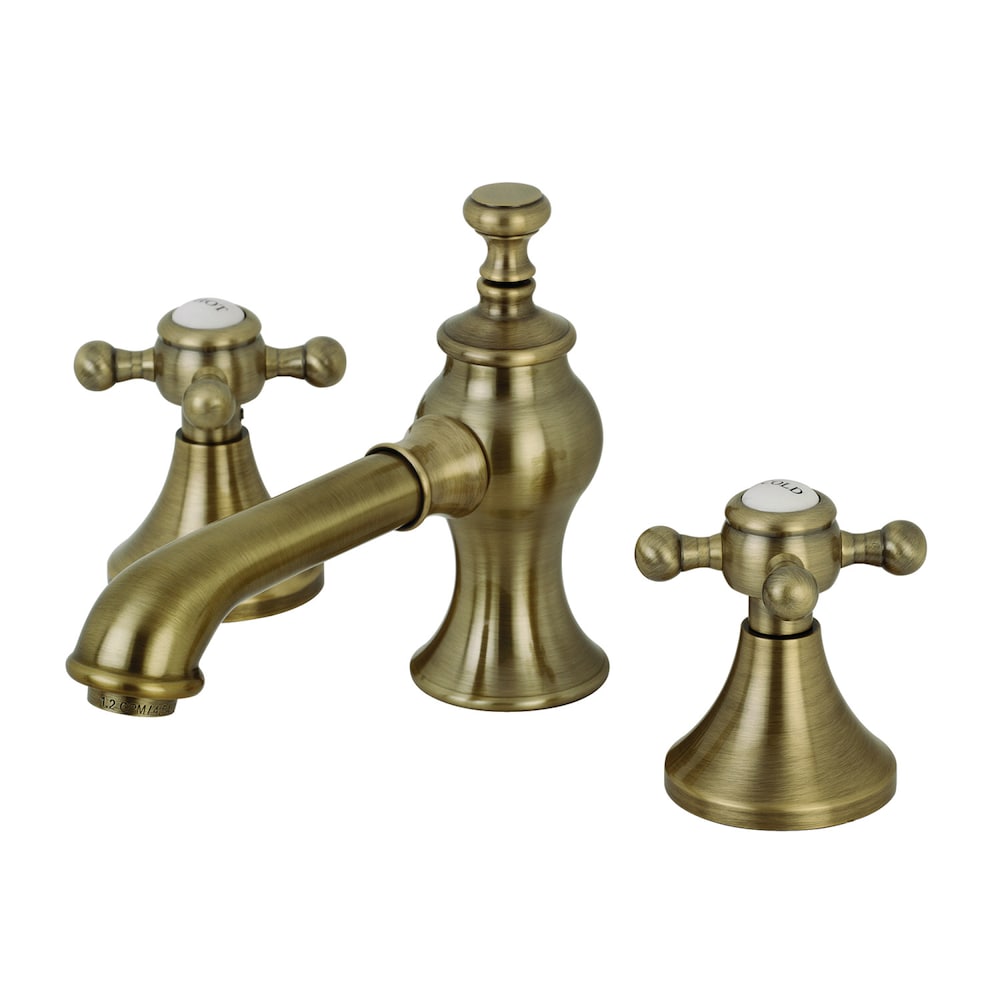 Robinet de salle de bain à 2 poignées de 8 pouces de style campagnard anglais en laiton antique