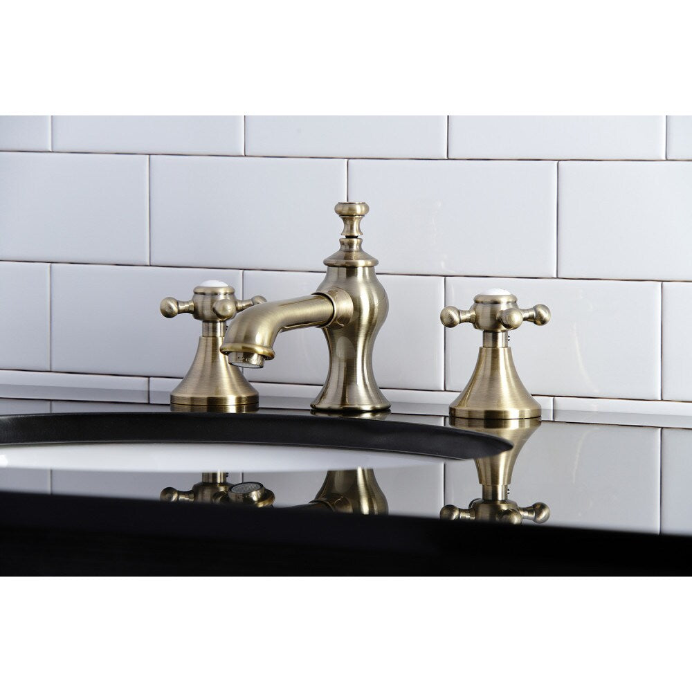 Robinet de salle de bain à 2 poignées de 8 pouces de style campagnard anglais en laiton antique