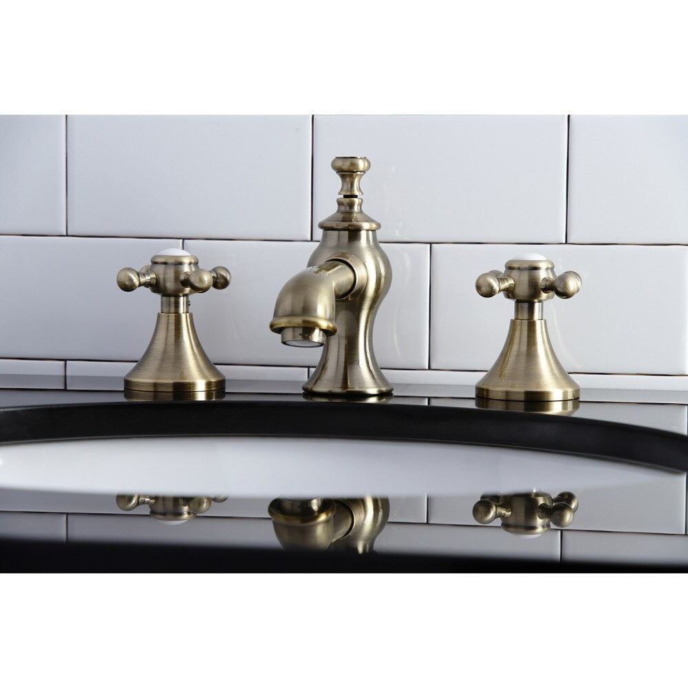 Robinet de salle de bain à 2 poignées de 8 pouces de style campagnard anglais en laiton antique