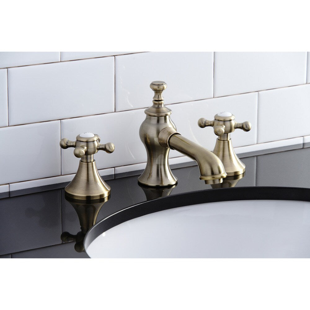 Robinet de salle de bain à 2 poignées de 8 pouces de style campagnard anglais en laiton antique