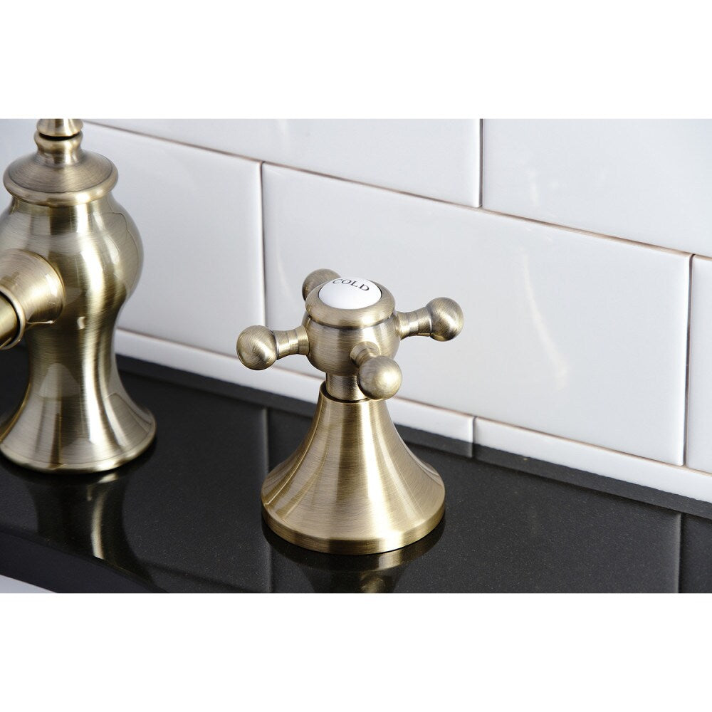 Robinet de salle de bain à 2 poignées de 8 pouces de style campagnard anglais en laiton antique