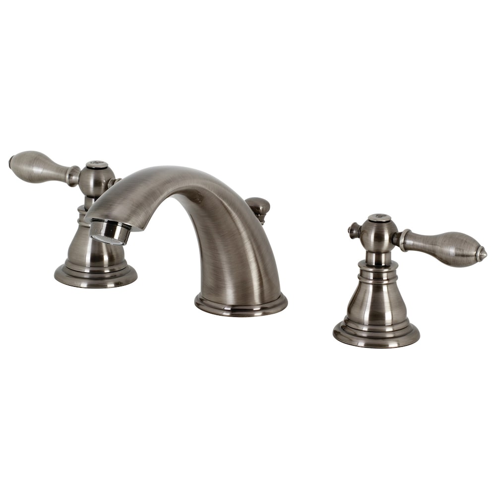 American- Classic 8 inch Widespread 2-Handle Bathroom Faucet in Black Stainless