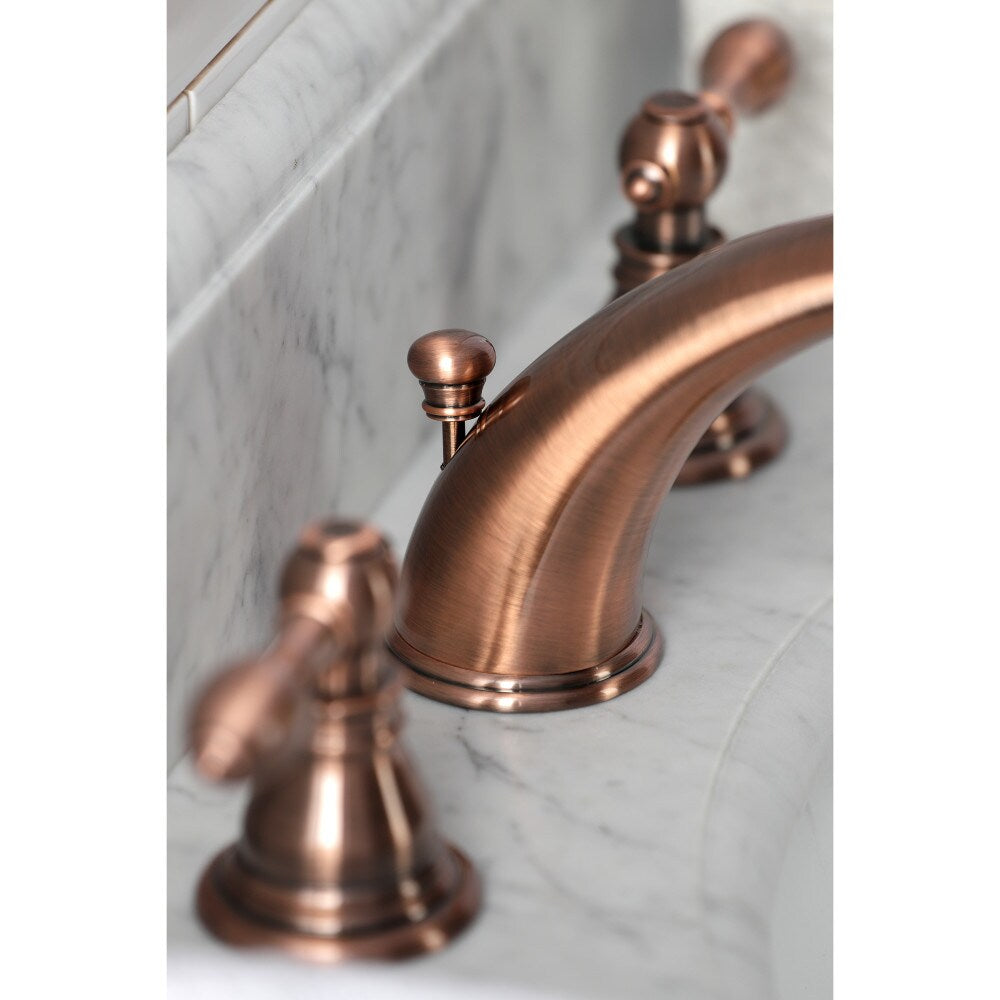 Robinet de salle de bain classique américain à 2 poignées de 8 pouces en cuivre antique