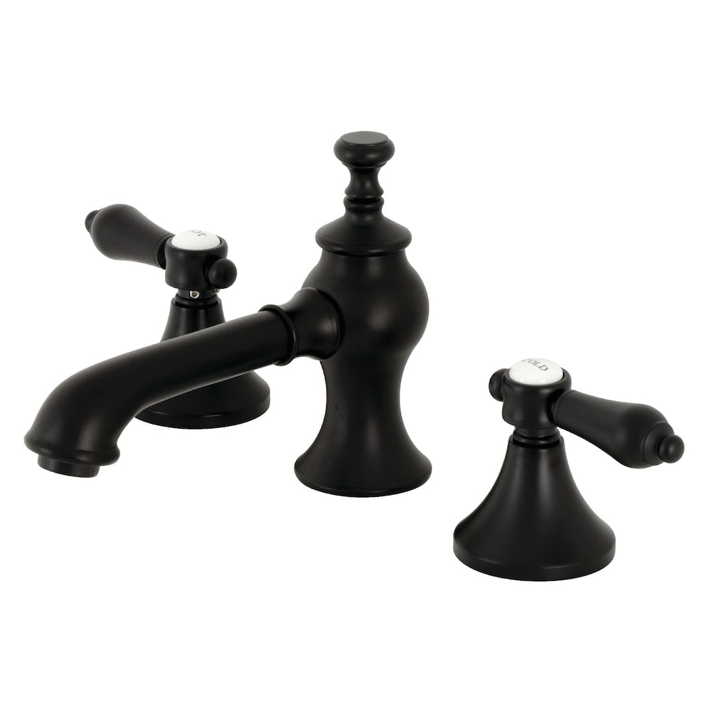 Heirloom 8 inch Widespread 2-Handle Bathroom Faucet in Matte-Black