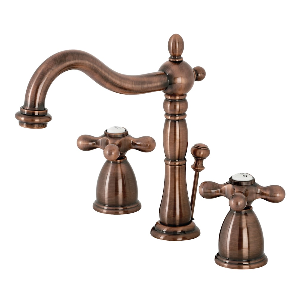 Robinet de salle de bain à 2 poignées de 8 pouces Heritage en cuivre antique