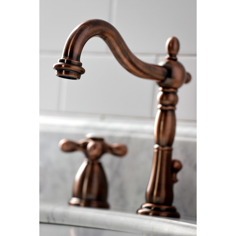 Robinet de salle de bain à 2 poignées de 8 pouces Heritage en cuivre antique