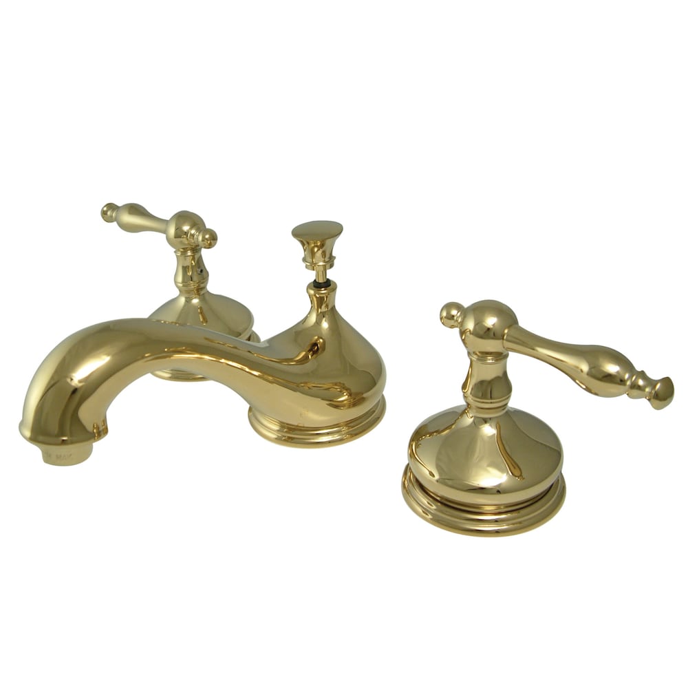 Robinet de salle de bain à 2 poignées Heritage de 8 pouces en laiton poli