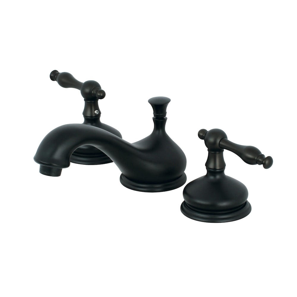 Heritage 8 inch Widespread 2-Handle Bathroom Faucet in Matte Black