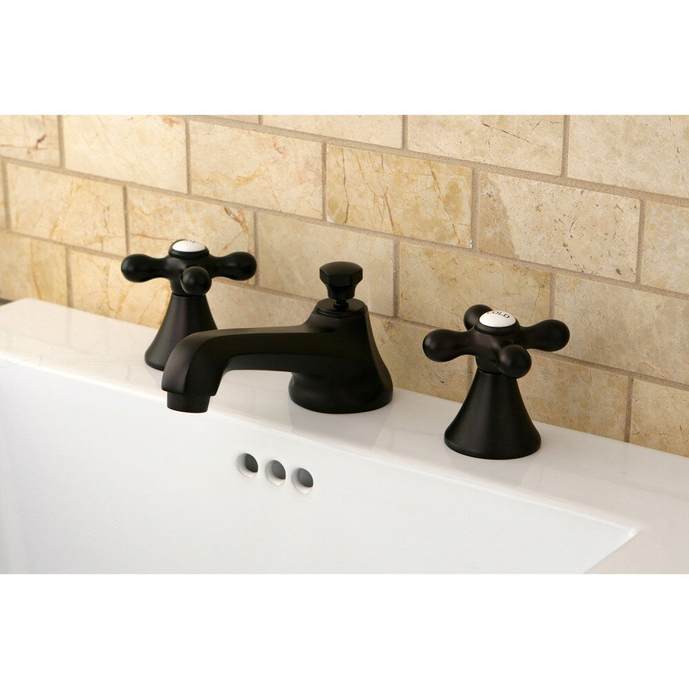 Modern- Cross 8 inch Widespread 2-Handle Bathroom Faucet in Oil Rubbed Bronze