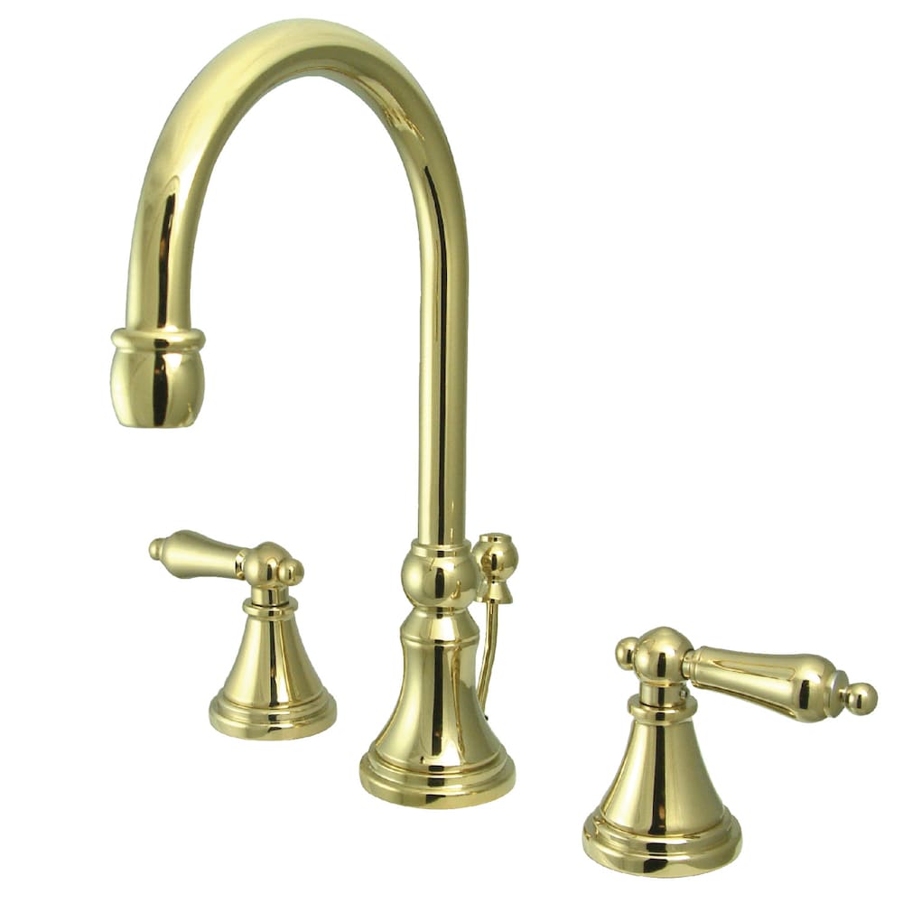 Governor 8 inch Widespread 2-Handle Bathroom Faucet in Polished Brass