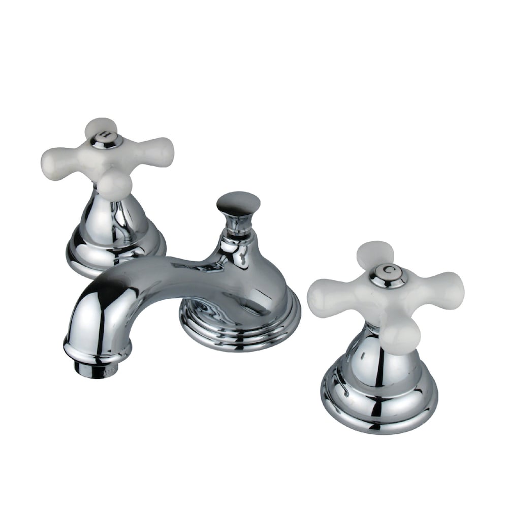 Royale Porcelain 8 inch Widespread 2-Handle Bathroom Faucet in Chrome