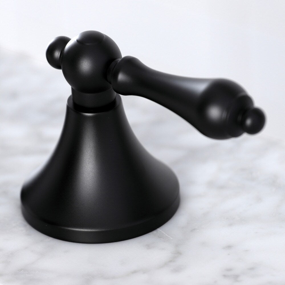 Robinet de salle de bain à 2 poignées de 8 pouces de style vintage en noir mat
