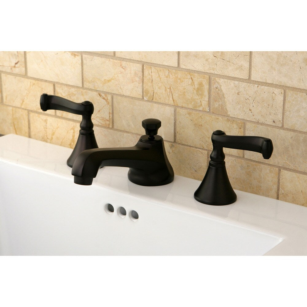 Modern French 8 inch Widespread 2-Handle Bathroom Faucet in Oil Rubbed Bronze