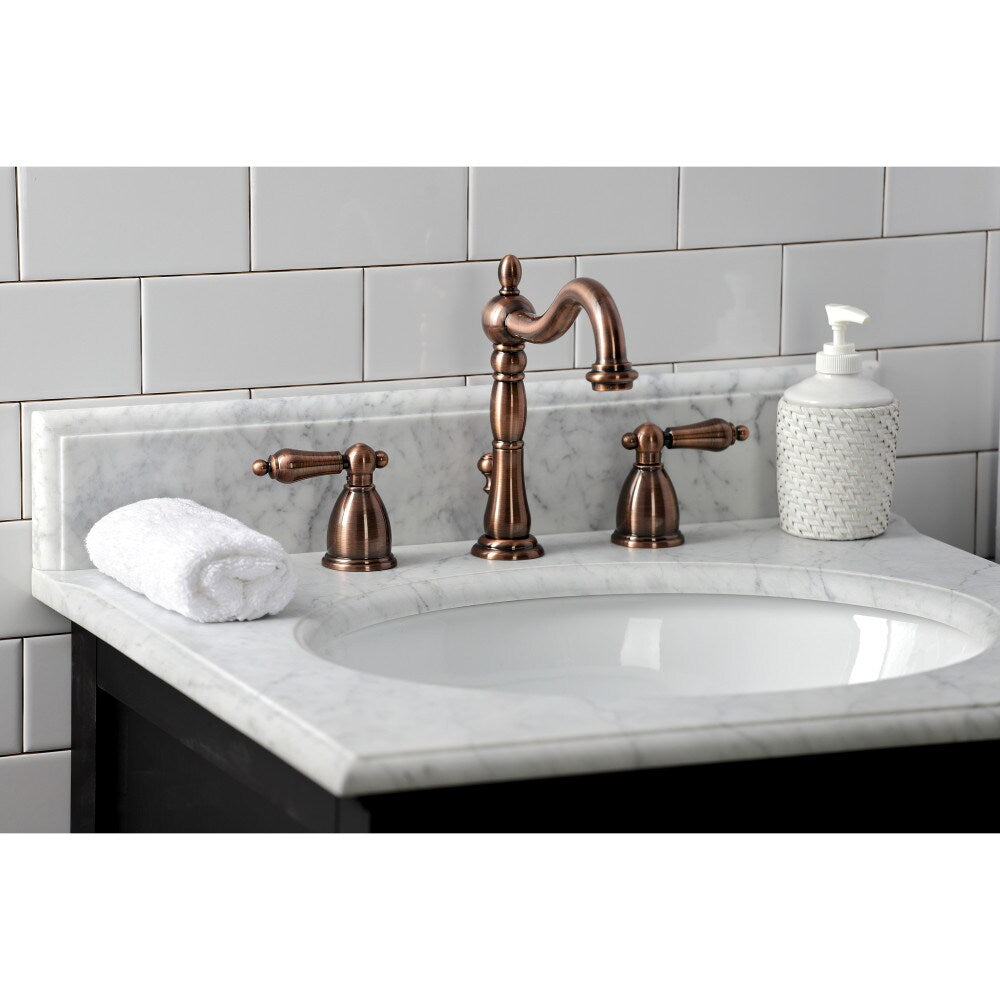 Robinet de salle de bain à 2 poignées de 8 pouces Heritage en cuivre antique