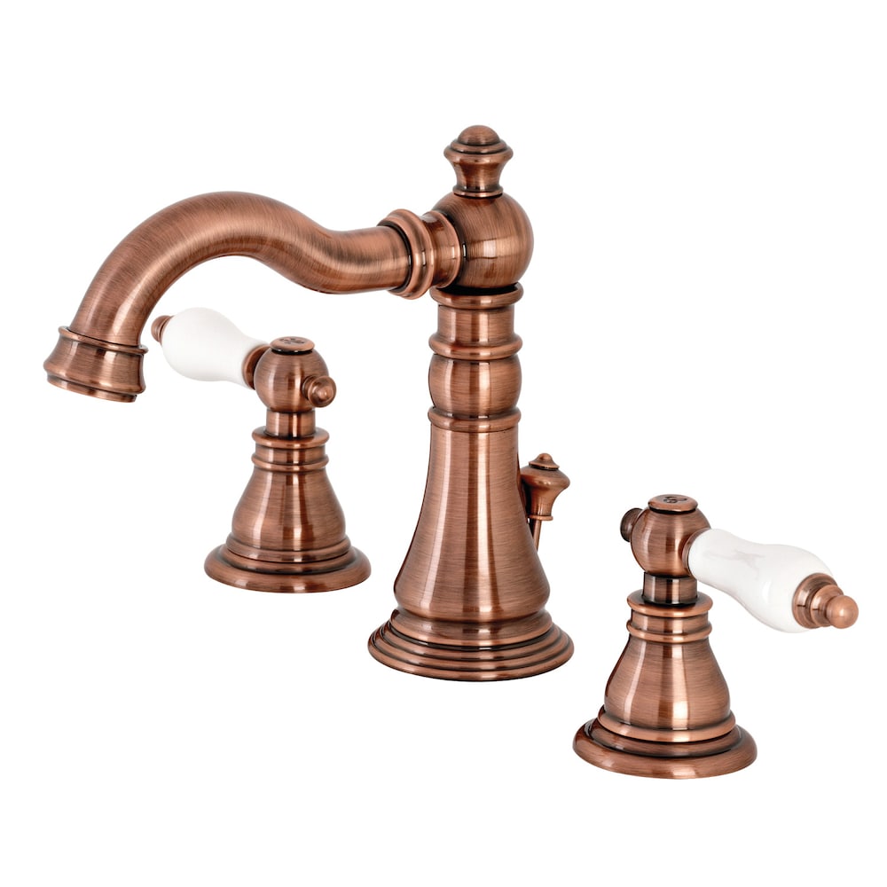 American Patriot 8 inch Widespread 2-Handle Bathroom Faucet in Antique Copper