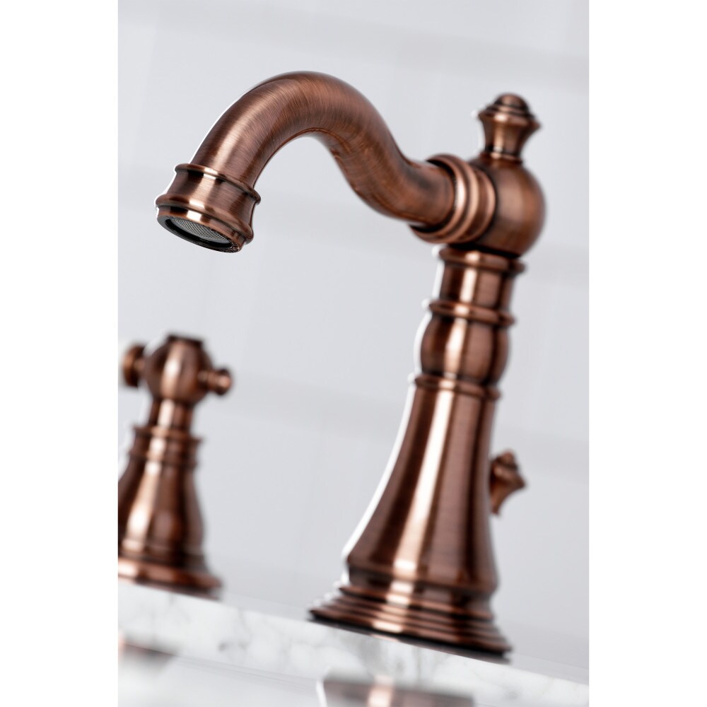 American Patriot 8 inch Widespread 2-Handle Bathroom Faucet in Antique Copper