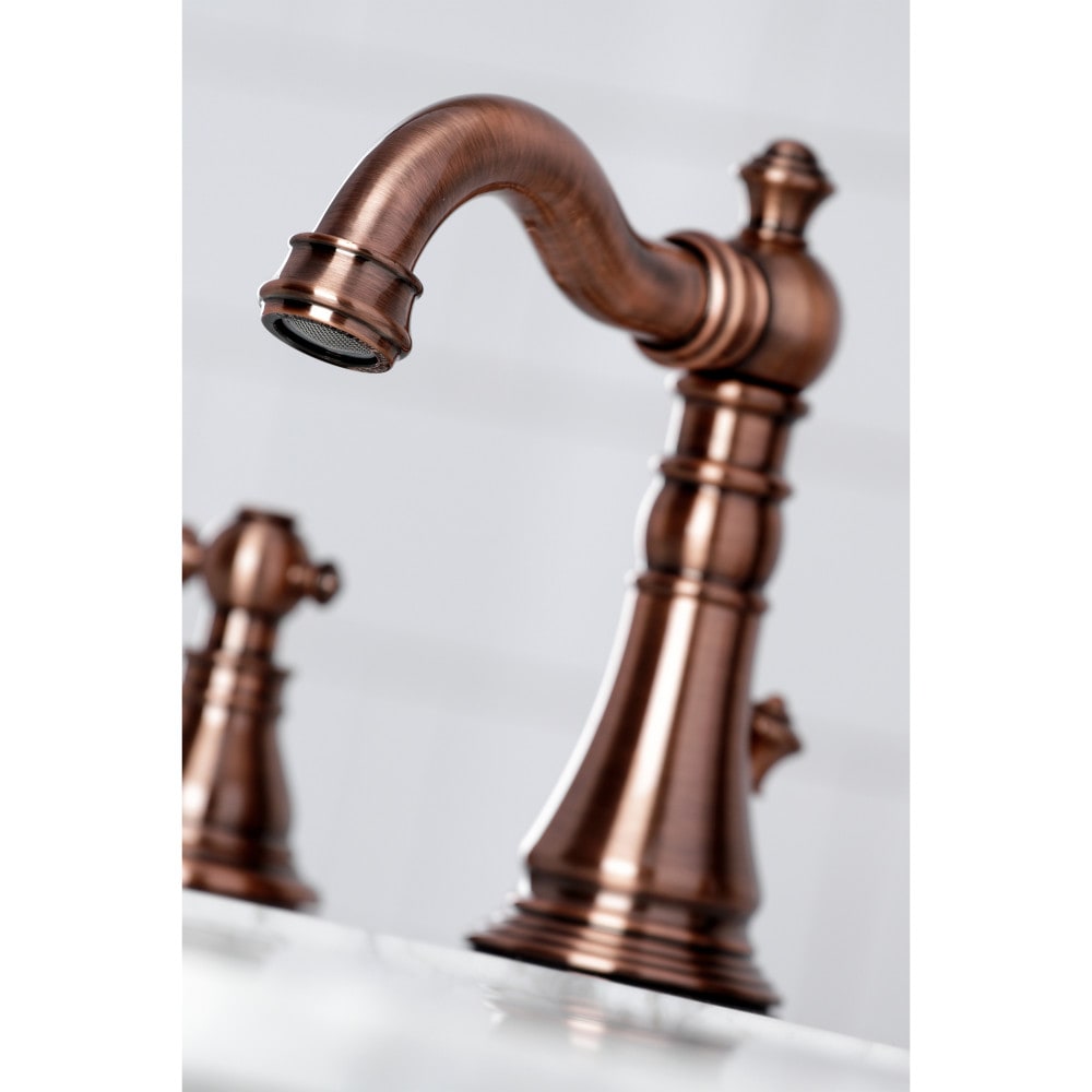 Robinet de salle de bain à 2 poignées de 8 pouces de style classique américain en cuivre antique