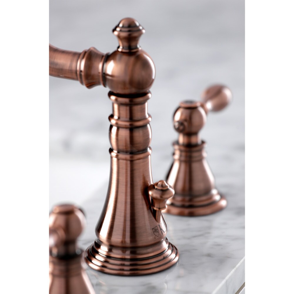 Robinet de salle de bain à 2 poignées de 8 pouces de style classique américain en cuivre antique