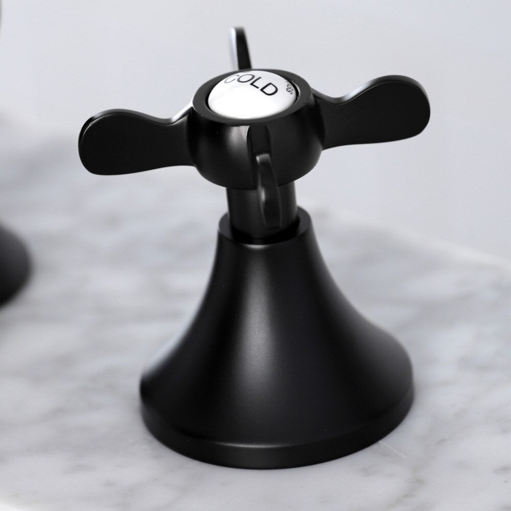 Essex 8 inch Widespread 2-Handle Bathroom Faucet in Matte Black