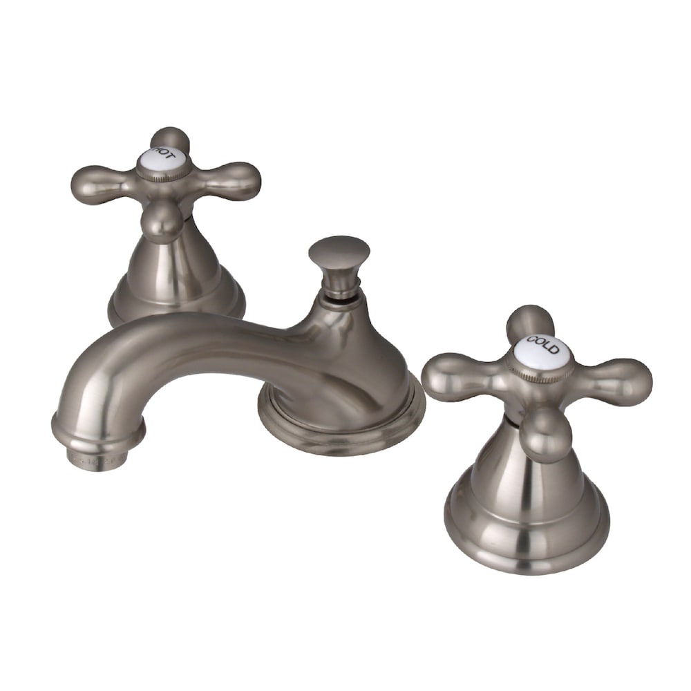 Robinet de salle de bain à 2 poignées Royale de 8 pouces en nickel brossé