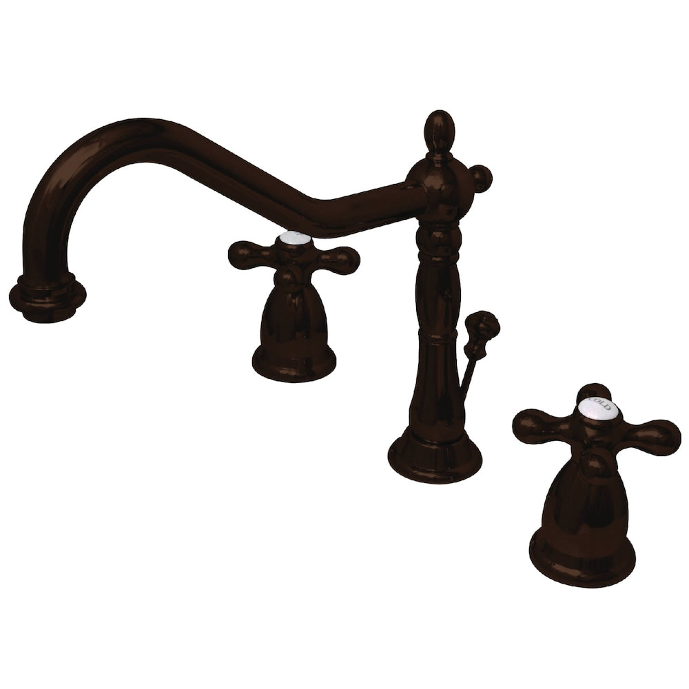 Robinet de salle de bain à 2 poignées de 8 pouces Heritage en bronze huilé