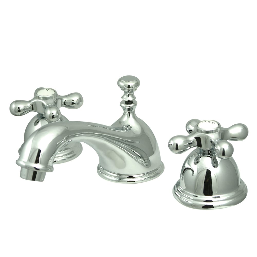 Robinet de salle de bain à 2 poignées de 8 pouces Restoration Cross en chrome