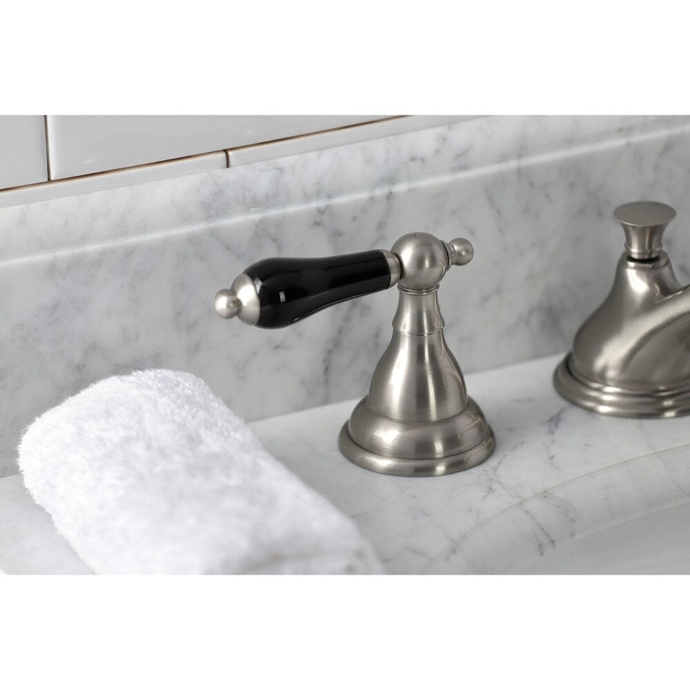 Duchess Porcelain Porcelain 8 inch Widespread 2-Handle Bathroom Faucet in Brushed Nickel
