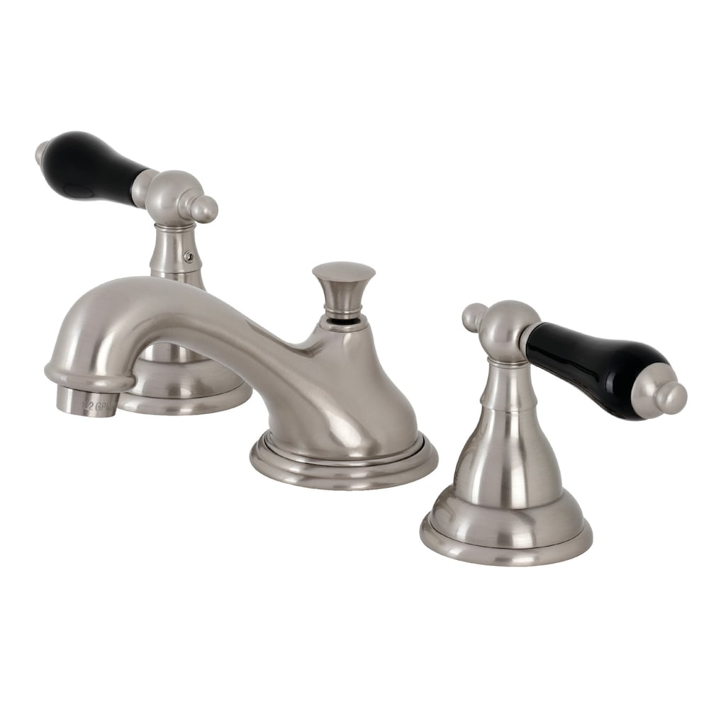 Duchess Porcelain Porcelain 8 inch Widespread 2-Handle Bathroom Faucet in Brushed Nickel