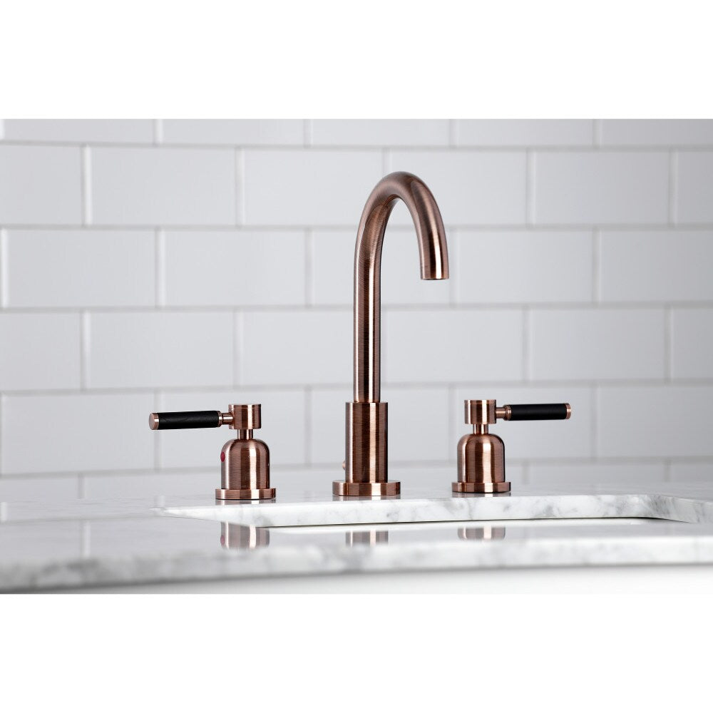 Kaiser 8 inch Widespread 2-Handle Bathroom Faucet in Antique Copper