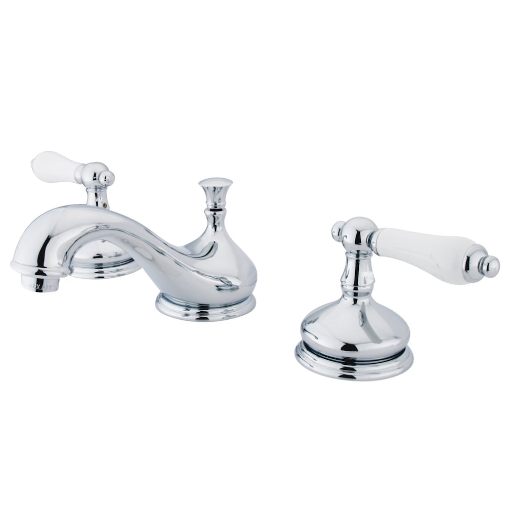 Robinet de salle de bain à 2 poignées en porcelaine Heritage de 8 pouces en chrome