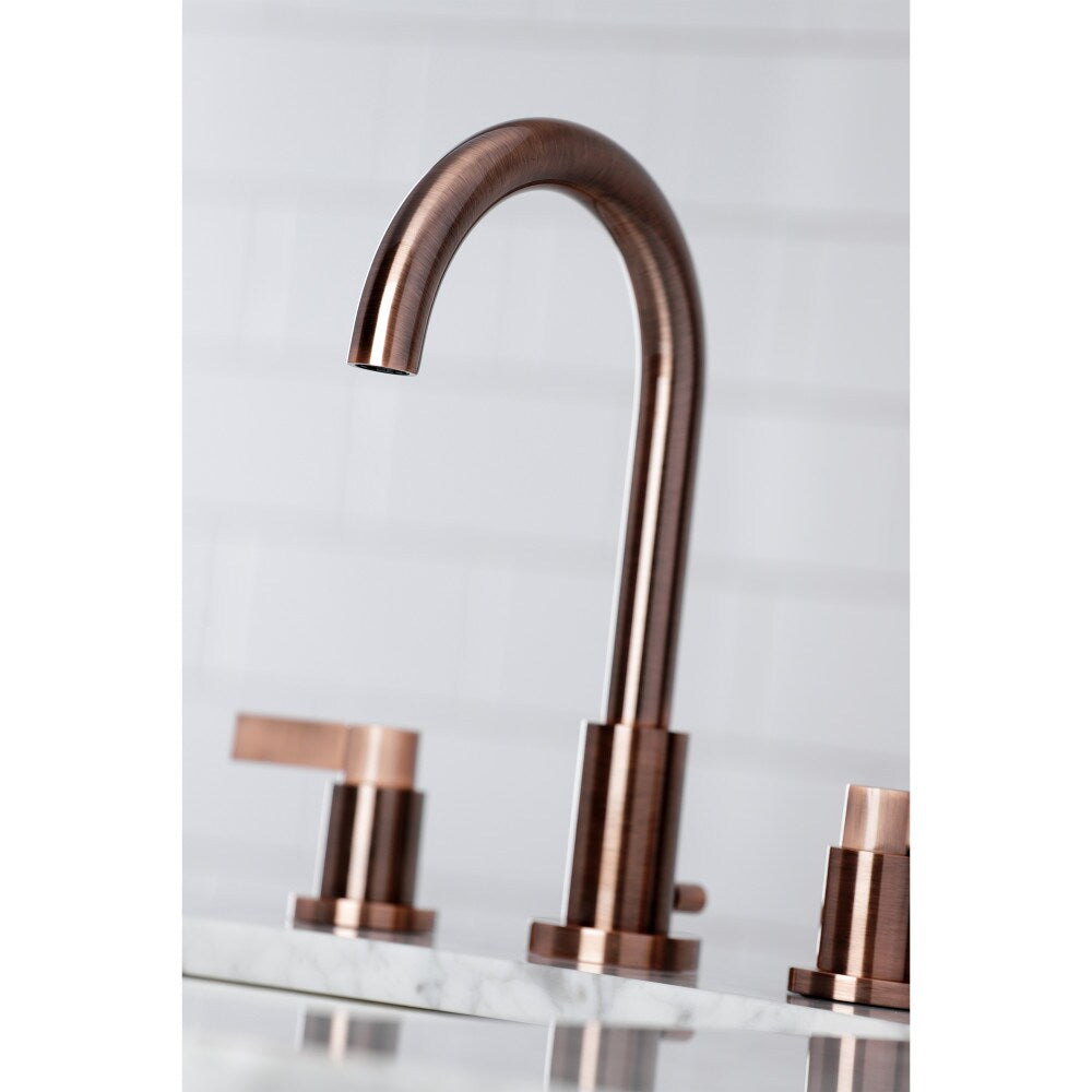 NuvoFusion 8 inch Widespread 2-Handle Bathroom Faucet in Antique Copper