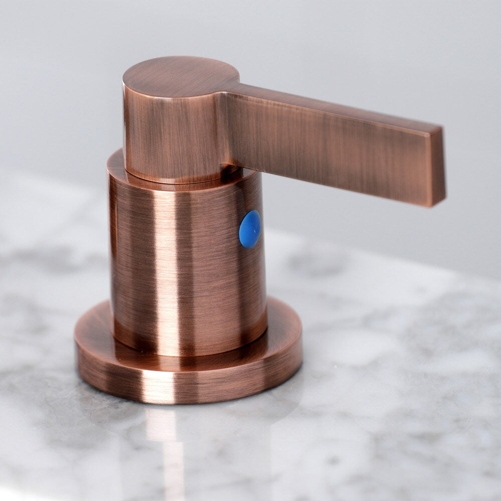 NuvoFusion 8 inch Widespread 2-Handle Bathroom Faucet in Antique Copper