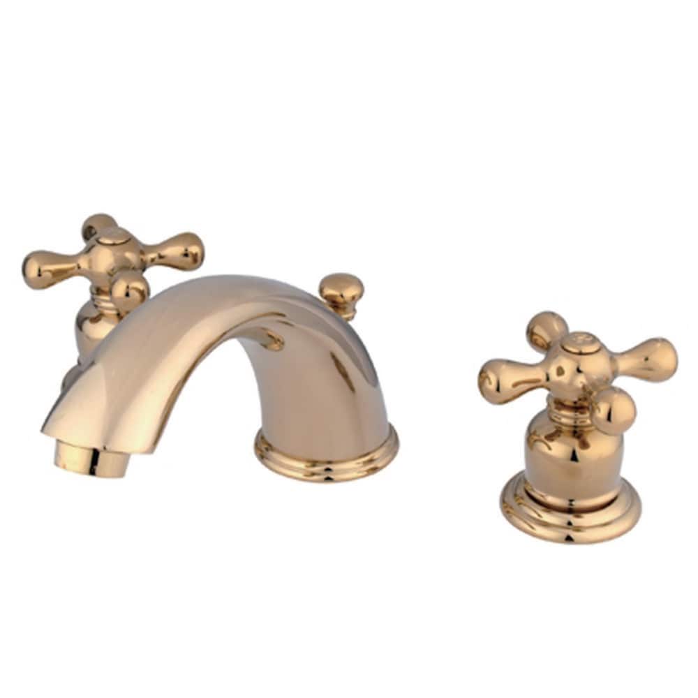 Victorian 8 inch Widespread 2-Handle Bathroom Faucet in Polished Brass