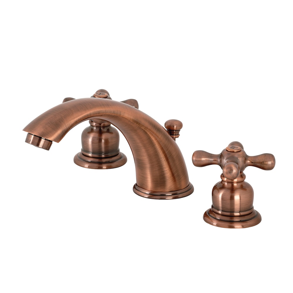 Victorian 8 inch Widespread 2-Handle Bathroom Faucet in Antique-Copper