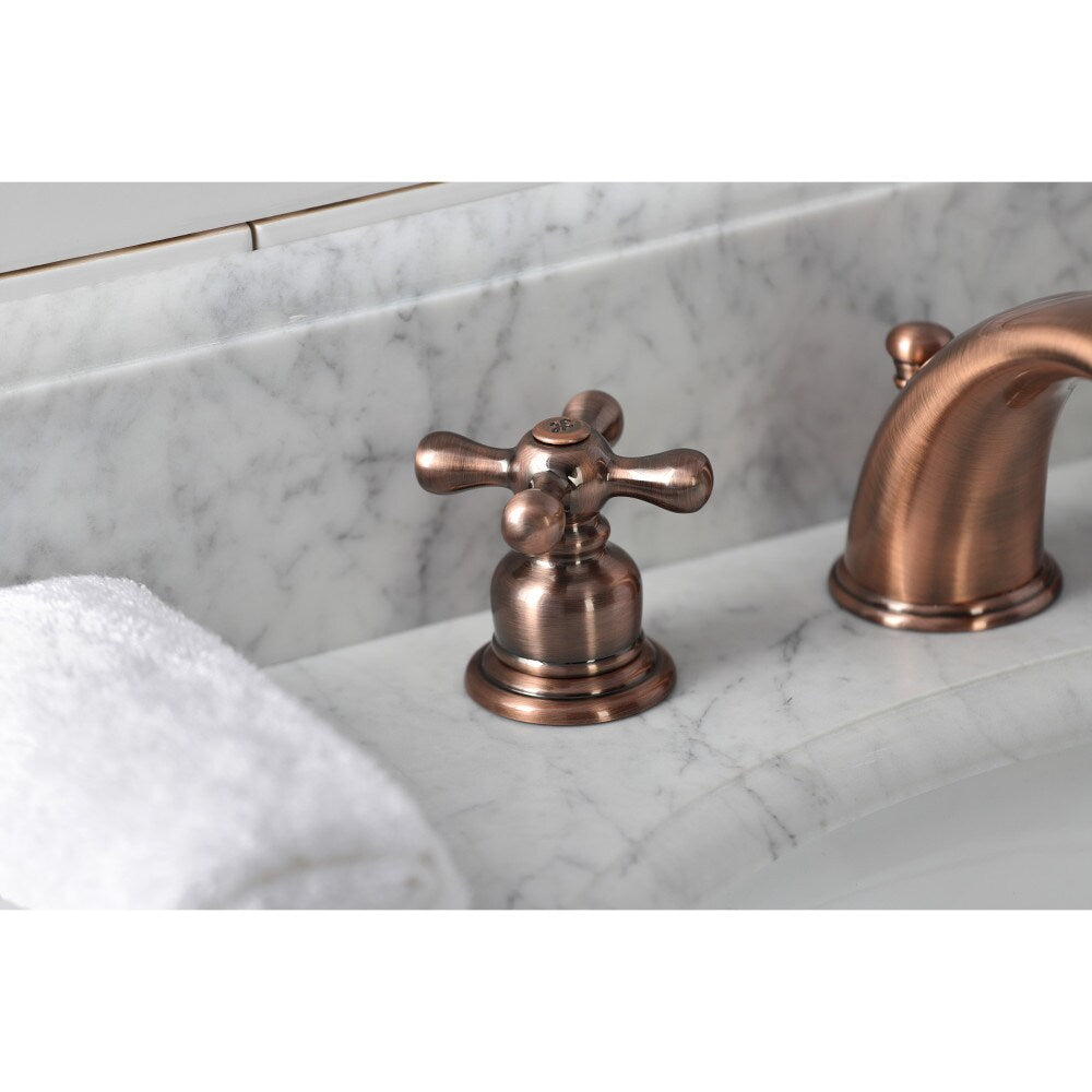 Victorian 8 inch Widespread 2-Handle Bathroom Faucet in Antique-Copper