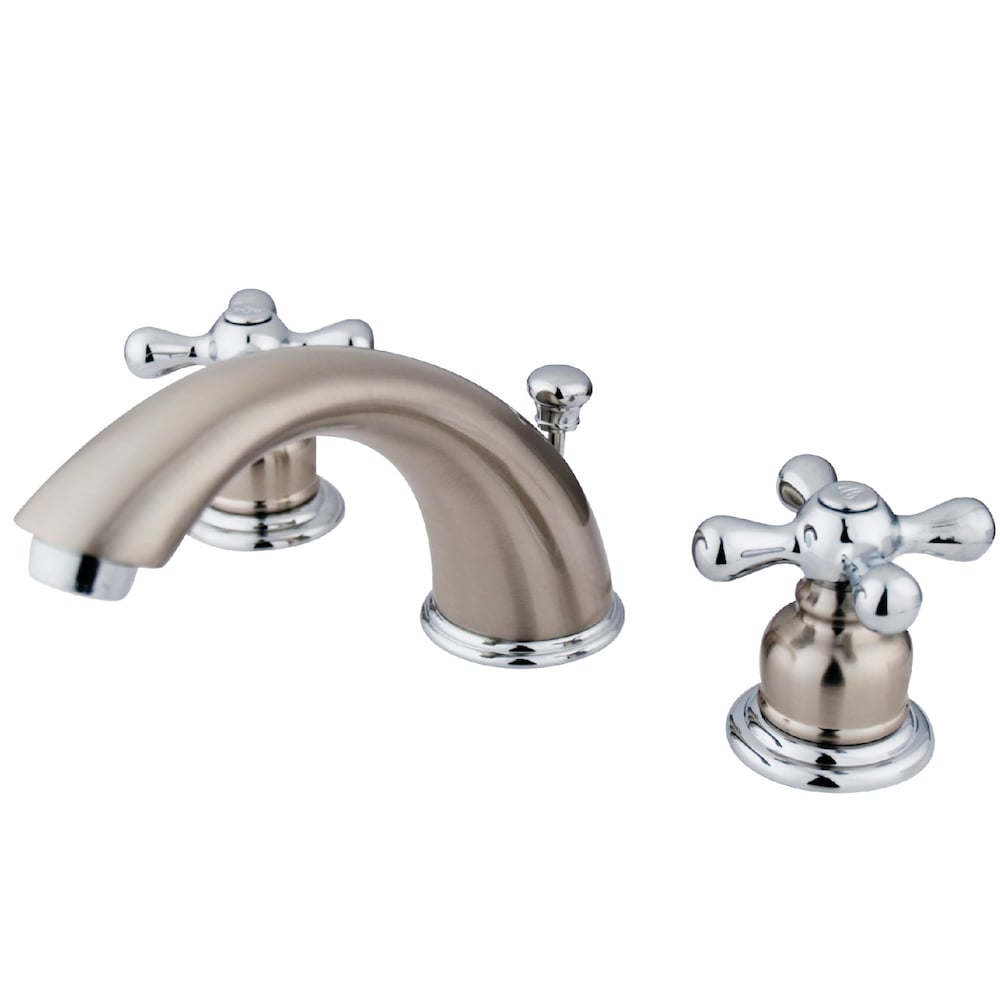 Robinet de salle de bain à 2 poignées de 8 pouces de style victorien en chrome - Nickel brossé