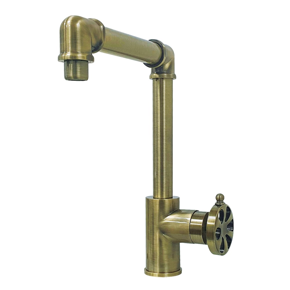 Belknap Single Hole Single-Handle Bathroom Faucet in Antique Brass